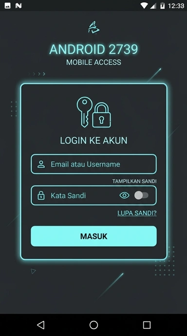 Tampilan halaman login 2739
