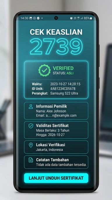 Tampilan kanal resmi 2739