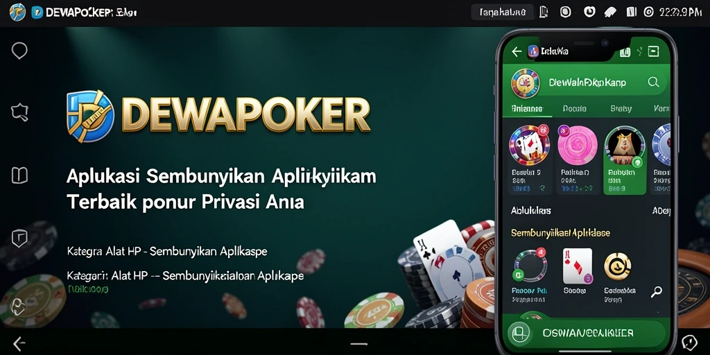 Antarmuka DEWAPOKER yang menampilkan opsi menyembunyikan aplikasi.