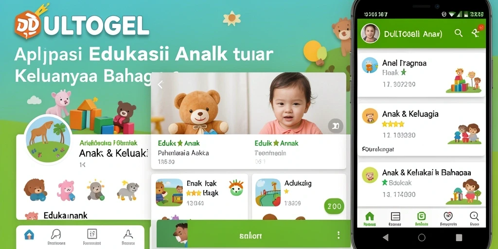 Antarmuka menarik DULTOGEL untuk Edukasi Anak.