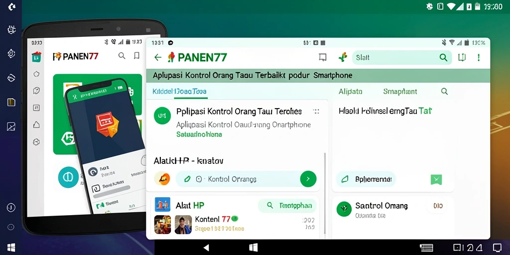 Antarmuka aplikasi PANEN77 yang sederhana dan mudah digunakan untuk kontrol orang tua.