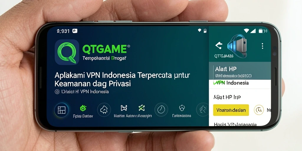 Tampilan antarmuka QTGAME yang mudah digunakan untuk akses VPN.