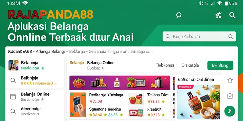Tampilan antarmuka aplikasi RAJAPANDA88 yang mudah digunakan untuk belanja online.